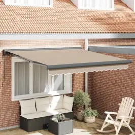 Nolokāms Markīze Bēša 300 X 250 Cm Audums Un Metāls Vidaxl