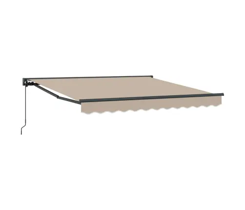 Izvelkams Jumtiņš Bēša 300X250 Cm Poliesters Vidaxl