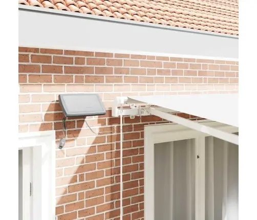 Ištraukiama Markizė Balta 300 X 250 Cm Audinys Ir Plienas