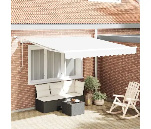 Izvelkams Jumtiņš Balts 300 X 250 Cm Poliesters Un Metāls Vidaxl