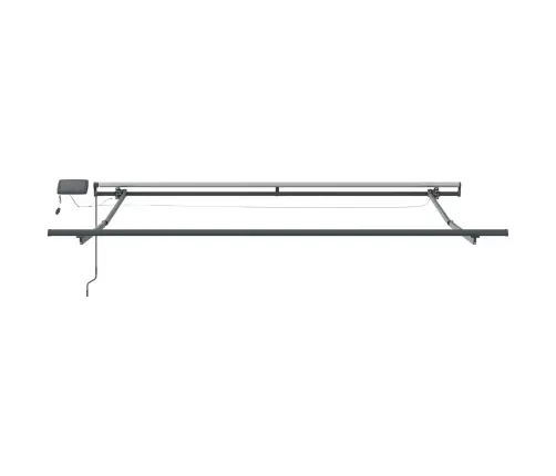 Manuāla Iebīdāmā Nojume Ar Led Balta 300X250 Cm Vidaxl