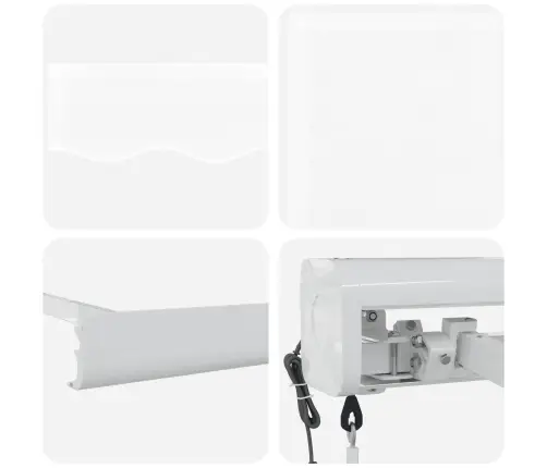 Automātiska Izvelkama Nohene Balta 300 X 250 Cm Vidaxl