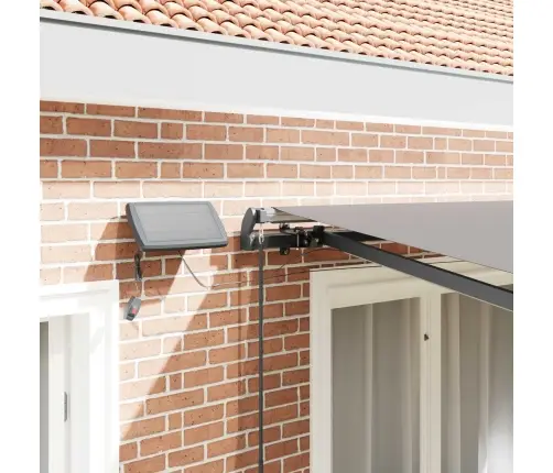 Manuālā Iebīdāmā Nojume Ar Led Gaiši Pelēks 300X250 Cm Vidaxl