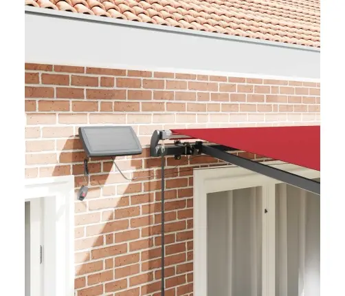 Manuālā Iebīdāmā Nojume Ar Led Sarkana 300X250 Cm Vidaxl