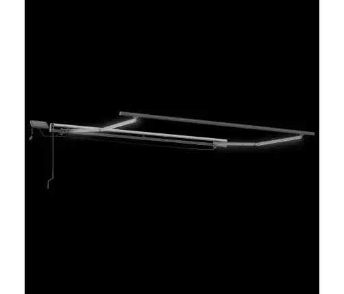 Manuālā Iebīdāmā Nojume Ar Led Sarkana 300X250 Cm Vidaxl