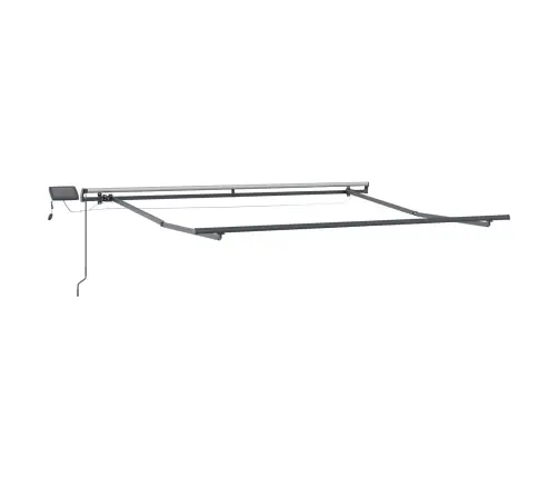 Manuālā Iebīdāmā Nojume Ar Led Sarkana 300X250 Cm Vidaxl
