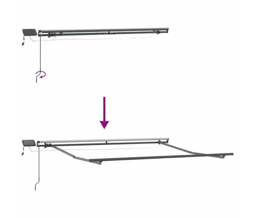 Manuāla Iebīdāma Nojume Ar Led Zaļo Un Dzelteno 300X250 Cm Vidaxl