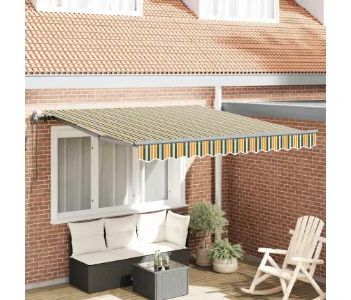 Ištraukiama Markizė Žalia Ir Geltona 300 X 250 Cm