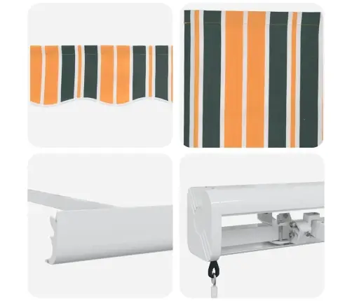 Manuālā Nolokāmā Nojume Zaļā Un Dzeltenā 300X250 Cm Vidaxl