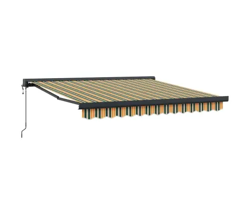 Automātiskā Atsperu Nojume Zaļā Un Dzeltenā Krāsā 300 X 250 Cm Vidaxl