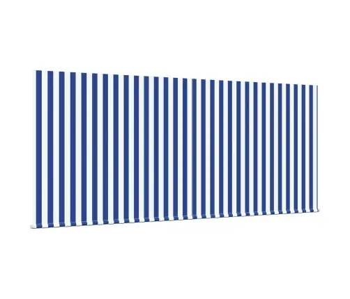 Izvelkams Jumtiņš Jūras Zila Un Balta 350 X 250 Cm Vidaxl
