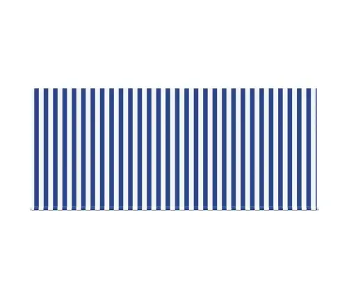 Izvelkams Jumtiņš Zila Un Balta Svītraina 350 X 250 Cm Audums Vidaxl