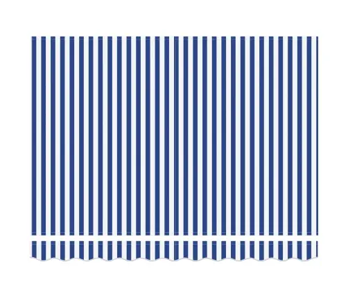 Izvelkams Jumtiņš Zila Un Balta Svītraina 350 X 250 Cm Audums Vidaxl