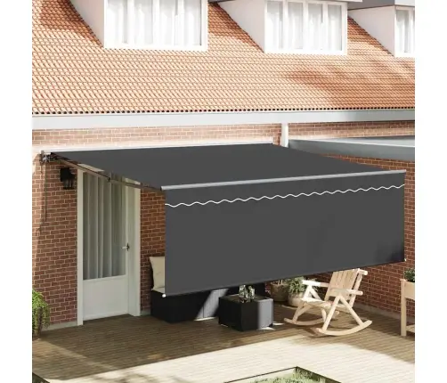 Izvelkams Jumtiņš Oranža Un Balta 350X250 Cm Vidaxl