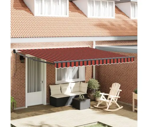 Izvelkams Jumtiņš Oranžs Un Brūns 350 X 250 Cm Vidaxl