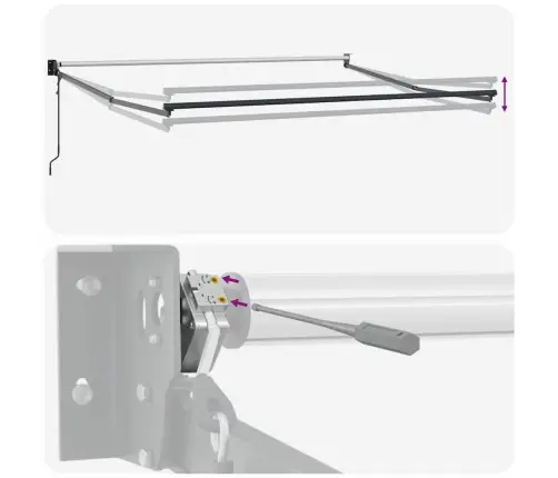 Automātiskā Atgriežamā Žalūzija Oranžā Un Brūnā 350 X 250 Cm Vidaxl