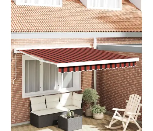 Automātiskā Izvelkamā Nijoja Oranžs Un Brūns 350X250 Cm Vidaxl