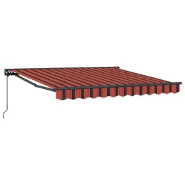 Izvelkams Jumtiņš Oranža Un Melna 350 X 250 Cm Vidaxl