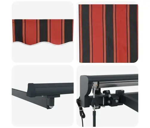 Ištraukiama Markizė Oranžinis Ir Juodas 350 X 250 Cm