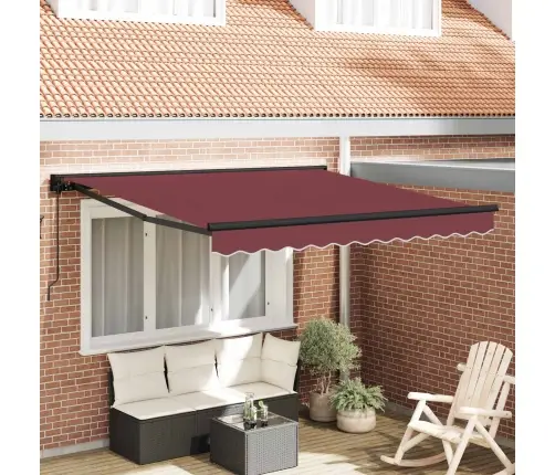 Izvelkams Jumtiņš Burgundijas Sarkanais 350X250 Cm Vidaxl