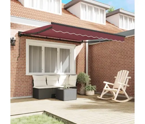 Izvelkams Jumtiņš Burgundijas Sarkanais 350X250 Cm Vidaxl