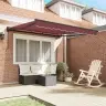 Izvelkams Jumtiņš Burgundijas Sarkanais 350X250 Cm Vidaxl