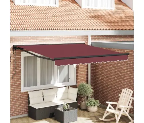 Izvelkams Jumtiņš Burgundijas Sarkanais 350X250 Cm Vidaxl