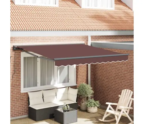 Izvelkams Jumtiņš Brūna 350X250 Cm Audums Vidaxl