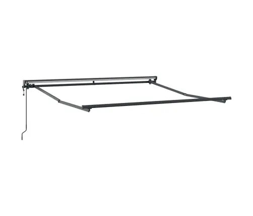 Käigukohandatav Varikatus Anthracite Ja Valge 350X250 Cm Kangas