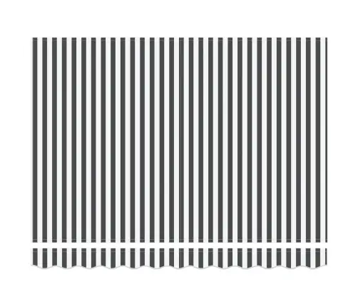 Ištraukiama Markizė Antracito Ir Baltos 350X250 Cm Audinys