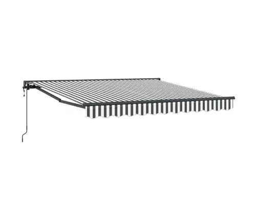 Izvelkams Jumtiņš Antracīts Un Balts 350X250 Cm Vidaxl
