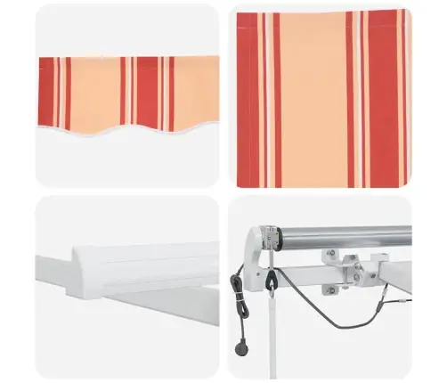 Izvelkams Jumtiņš Dzeltena Un Oranža 350 X 250 Cm Vidaxl