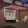 Izvelkams Jumtiņš Sarkana Un Balta 350 X 250 Cm Vidaxl