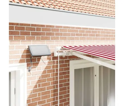 Izvelkams Jumtiņš Sarkana Un Balta 350 X 250 Cm Vidaxl