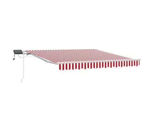 Izvelkams Jumtiņš Sarkana Un Balta 350 X 250 Cm Vidaxl