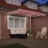 Izvelkams Jumtiņš Sarkana Un Balta 350 X 250 Cm Vidaxl