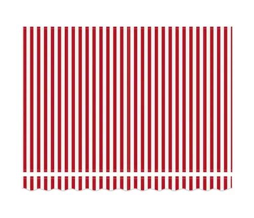 Izvelkams Jumtiņš Sarkana Un Balta 350 X 250 Cm Vidaxl
