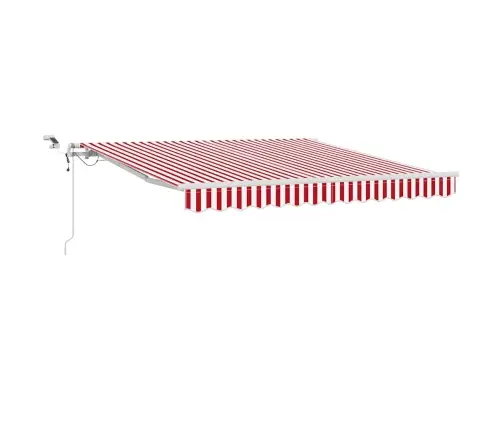 Izvelkams Jumtiņš Sarkana Un Balta 350 X 250 Cm Vidaxl