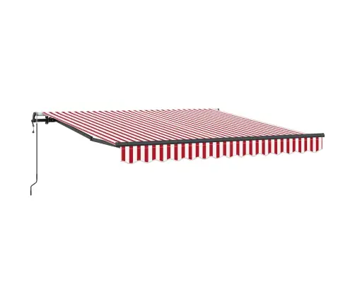 Automātiskā Atsperes Nojume Sarkanā Un Baltā Svītrā 350 X 250 Cm Vidaxl