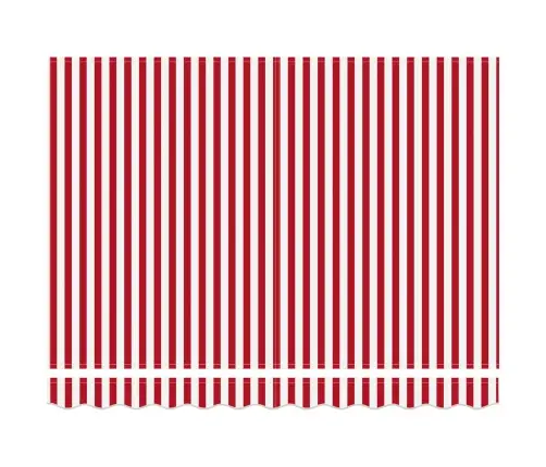 Izvelkams Jumtiņš Sarkans Un Balts 350 X 250 Cm Audums Vidaxl