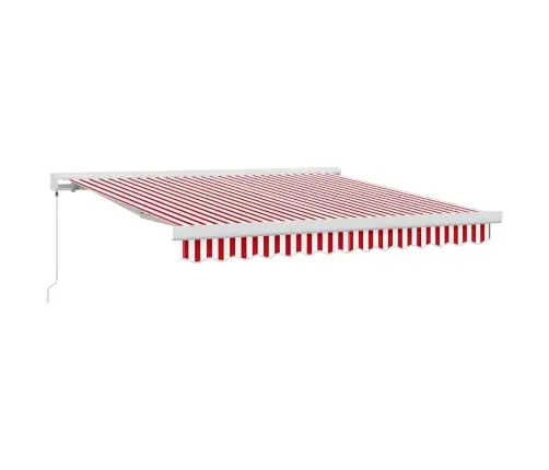 Rokas Ievelkamā Nojume Sarkana Un Balta Svītra 350X250 Cm Vidaxl
