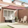 Izvelkams Jumtiņš Sarkans Un Balts Svītrojums 350X250 Cm Vidaxl