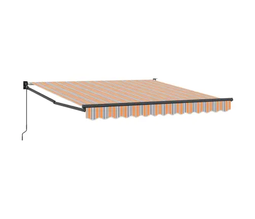 Izvelkams Jumtiņš Apelsīnu Pelēks Zils Balts 350 X 250 Cm Vidaxl