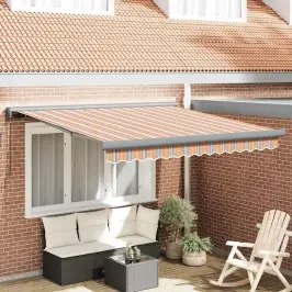 Izvelkams Jumtiņš Daudzkrāsains 350 X 250 Cm Audums Un Metāls Vidaxl