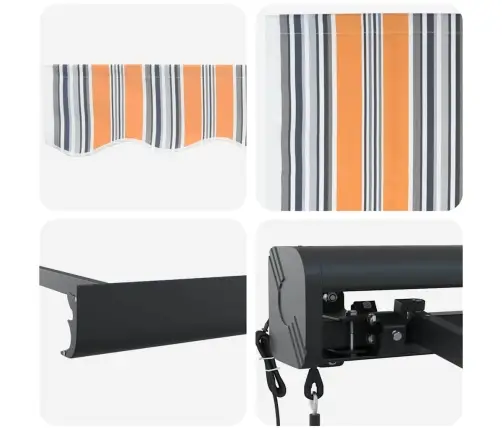 Varikatus Mitmevärviline 350 X 250 Cm Polüester Ja Alumiinium