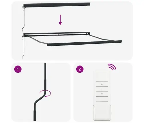 Varikatus Mitmevärviline 350 X 250 Cm Polüester Ja Alumiinium