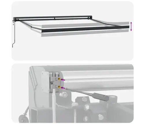Varikatus Mitmevärviline 350 X 250 Cm Polüester Ja Alumiinium