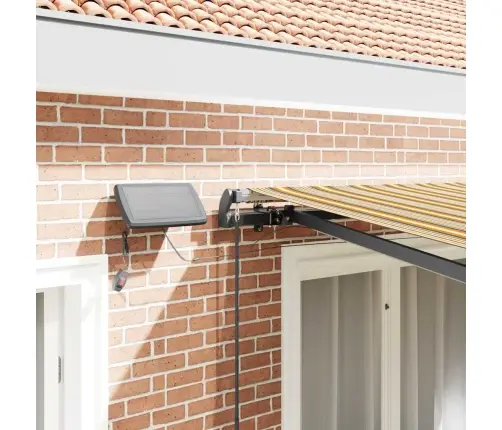 Manuāla Iebīdāmā Nojume Ar Led Daudzkrāsainām Svītrām 350X250 Cm Vidaxl