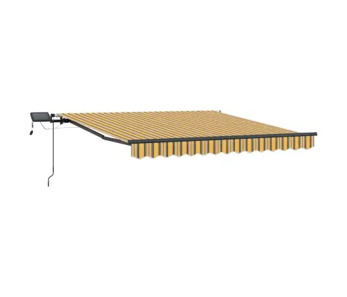 Manuāla Iebīdāmā Nojume Ar Led Daudzkrāsainām Svītrām 350X250 Cm Vidaxl