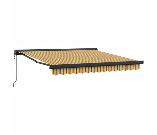 Automātiskā Izvelkamā Nojume Daudzkrāsainā Svītrā 350X250 Cm Vidaxl